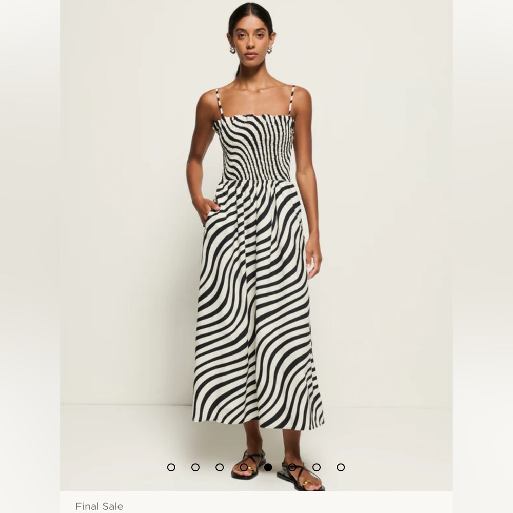 Nation Sibelle Smocked Midi dress NWT